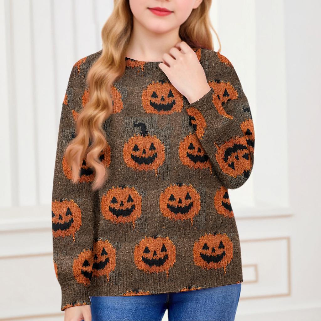 Sweatshirts For Children Boys And Girls Knit Sweater Cute Shirt Fall Crewneck Pullover Tops