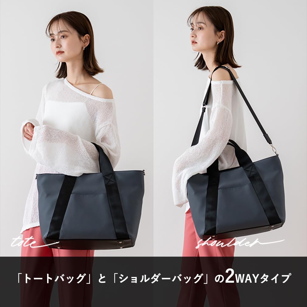 VITAFELICE Neoprene Tote Bag Women's 2-Way Inb-10156z (Charcoal)