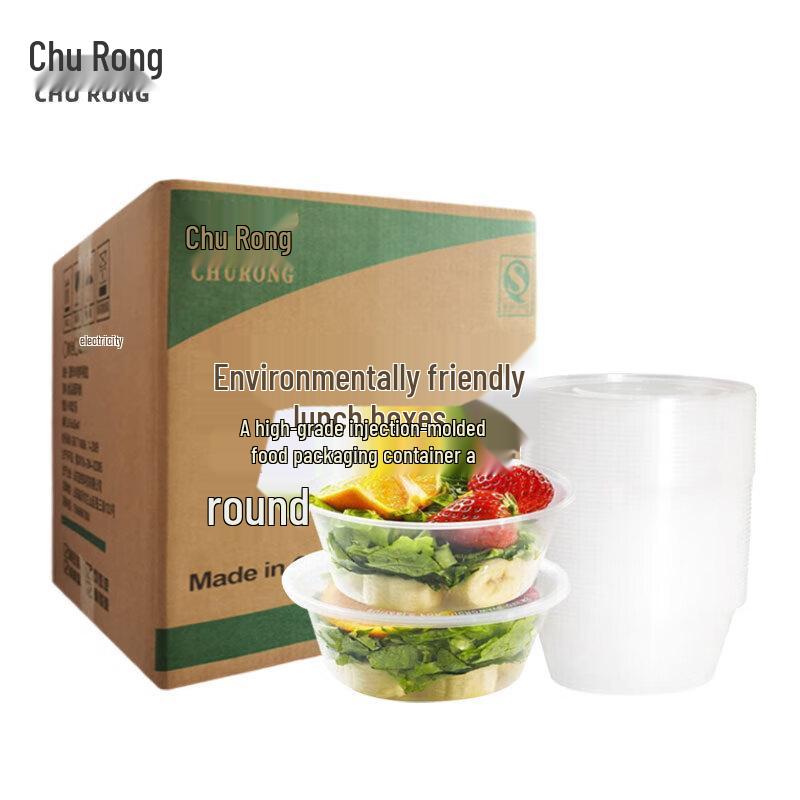 Churong Thickened Disposable Round PP Soup Bowls with Lids
