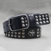 Star New Style GD Same Style Imported Cowhide Belt Retro Waist Rivet Youth Tattoo Belt Men
