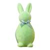 Mini Rabbit Sculpture Flocked Foam Crafts Bunny Collectible for Living Room Easter Table Centerpiece Decor