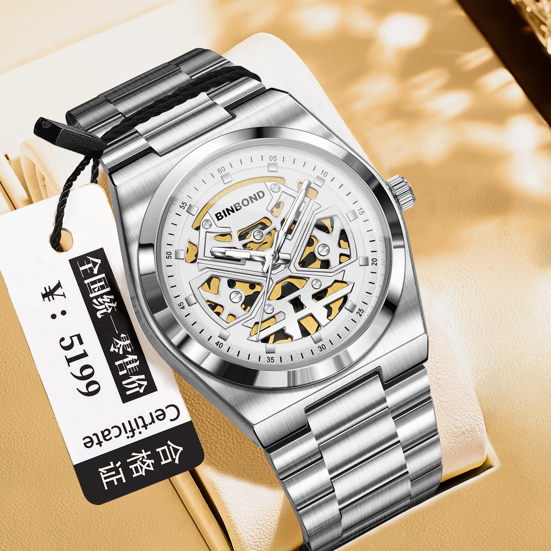 Binbang Genuine Men s Waterproof Sports Watch - Fashionable Quartz Wristwatch for Teens