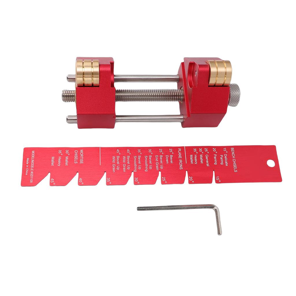Honing Guide Chisels Planes Sharpener Jig with Roller Wheel Angle Fixture Gage for Carpenter Accurate Sharpening Kit