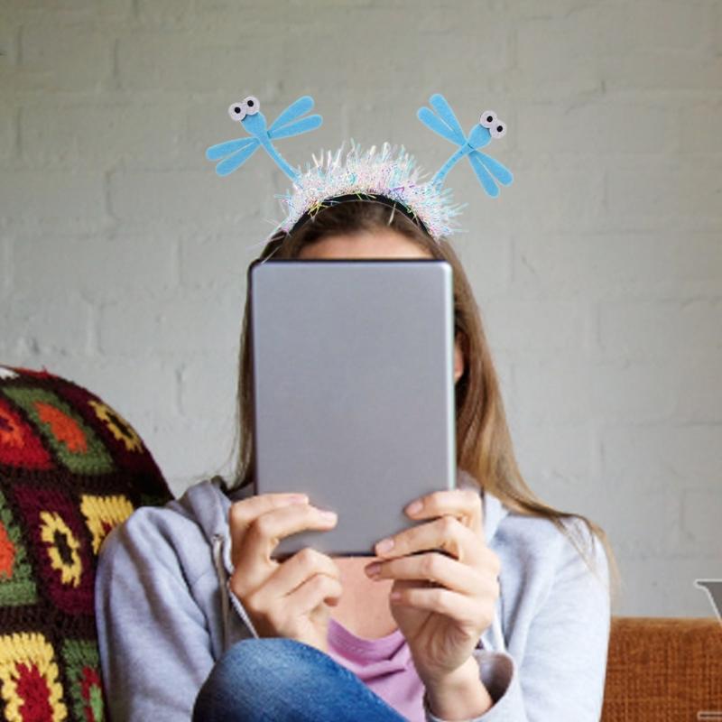 Cartoon Insektenform Haarband Frauen Karneval Party Fotografie Lametta Haarband Insektenform Gesicht waschen Stirnbänder