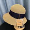 Straw Hat Children Spring and Summer Seaside Vacation Beach Hat Temperament Bucket Hat Casual Sunscreen Hat Travel Straw Weaving