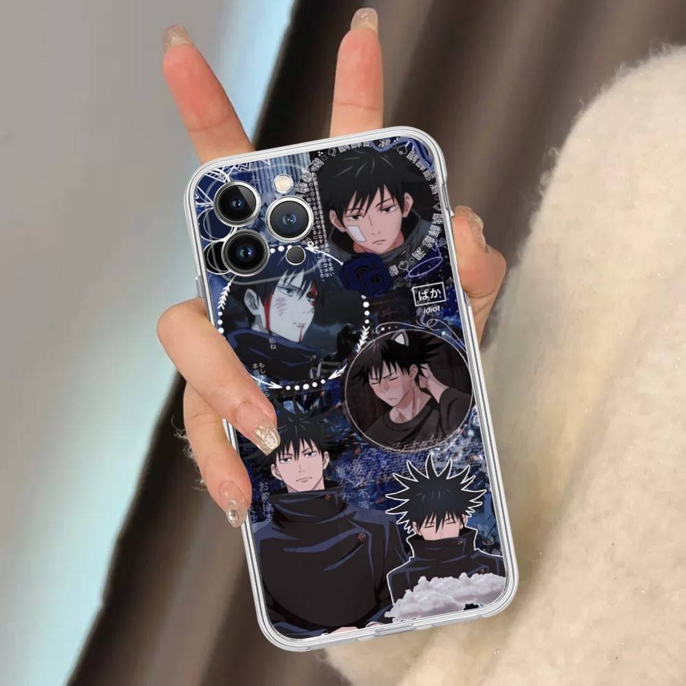 Anime Fushiguro Megumi Jujutsu Kaisen Phone Case For IPhone 11 13 16 12 17 14 15 Pro Max Plus Soft Clear Back Cover Coque