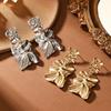 Accessories Ins Color Exaggerated Irregular Pleated Earrings High-end Earrings Fashionable Women's Earrings
