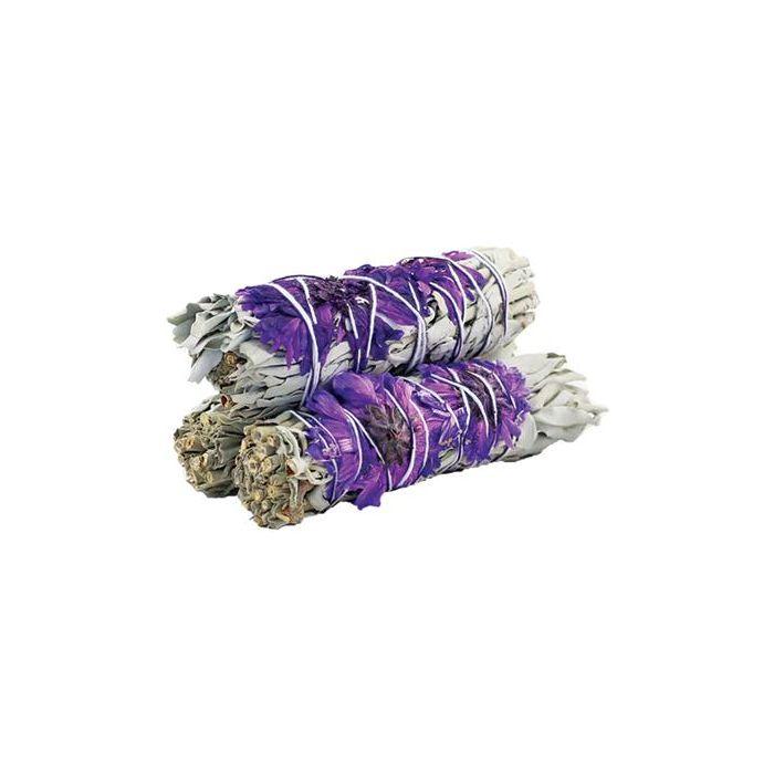 Sage Smudge Stick 10cm Purple Daze
