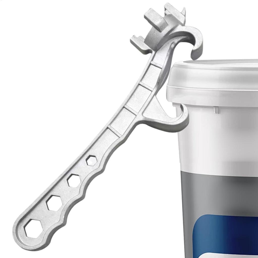 Multifunctional Bucket Opener Tool Ergonomic Pail Lid Wrench & Can Opener for Home Industrial Use, Heavy-Duty Metal Lid Remover