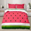 Watermelon Duvet Cover Set Fresh Fruit Pink Green Style Comforter Cover for Boys Girls Women Polyester Bedding Set King Size