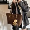 Retro simple handbag large capacity casual versatile texture tote bag niche versatile underarm shoulder bag