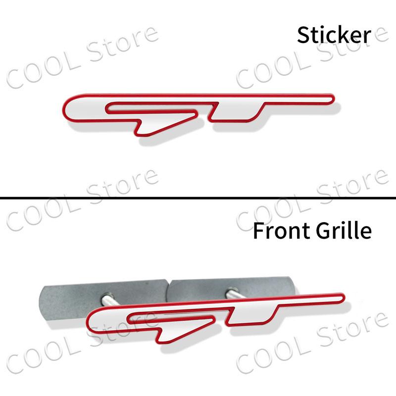 ART1   GT line Car Emblem Metal Side Fender Trunk Badge For Kia K3 K5 K9 Forte Ceed Cerato For Peugeot Car Front Hood Grille Decoration