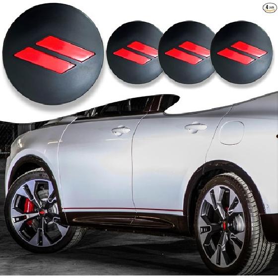 

4pcs 63mm 2.5 inches Slash Wheel Center Cap Covers Fit for Charger Black-Blue