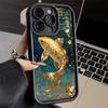 Phone Case for iPhone 17 Air 16E 15 16 Pro Max Golden Carp Lucky Koi Cover 14 Plus 13 12 Mini Soft Shell Silicone Fundas