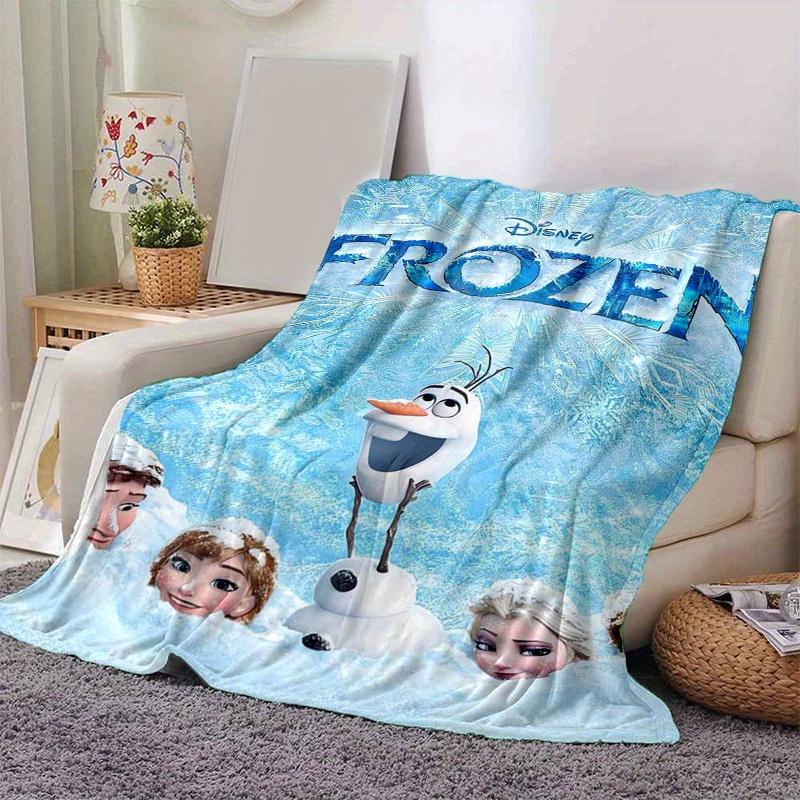 1 stuks, Disney Frozen Olaf Sneeuwman Dekentje Cadeau voor Huis Decoratief Plaid Bankhoes Beddengoed Reizen Kamperen Auto Strand Kantoor Dutje