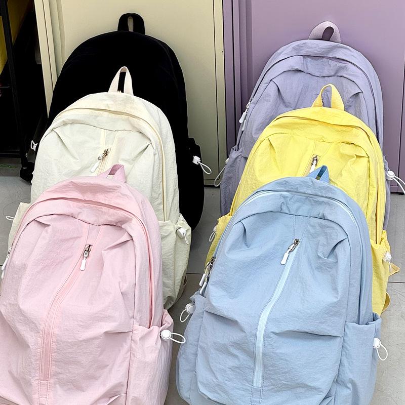 Schoolbag schoolbag female college students simple niche design sense backpack high value junior high school students leisure travel backpack