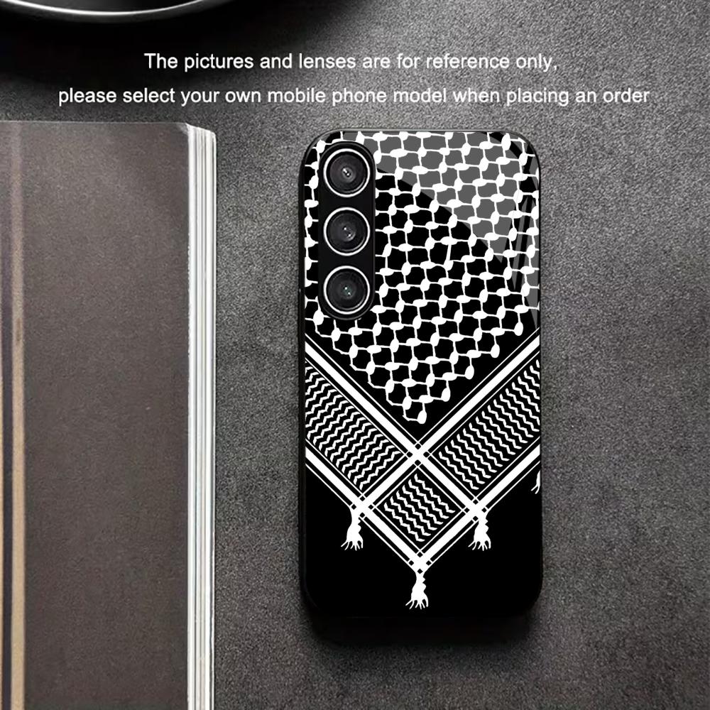 Metallic paint glass phone case for Samsung Galaxy S26 S25 S24 S23 S22 S21 Ultra Plus FE 5G White striped 2D UV printing