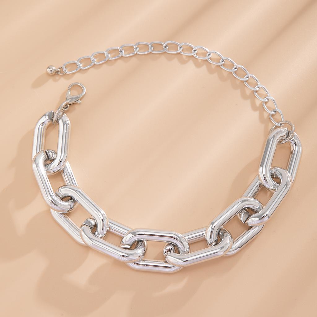 PuRui Punk Thick Chunky Link Chain Necklace for Women Classic Choker Zircon On The Neck Collar Ladies Party Accessories Fashion