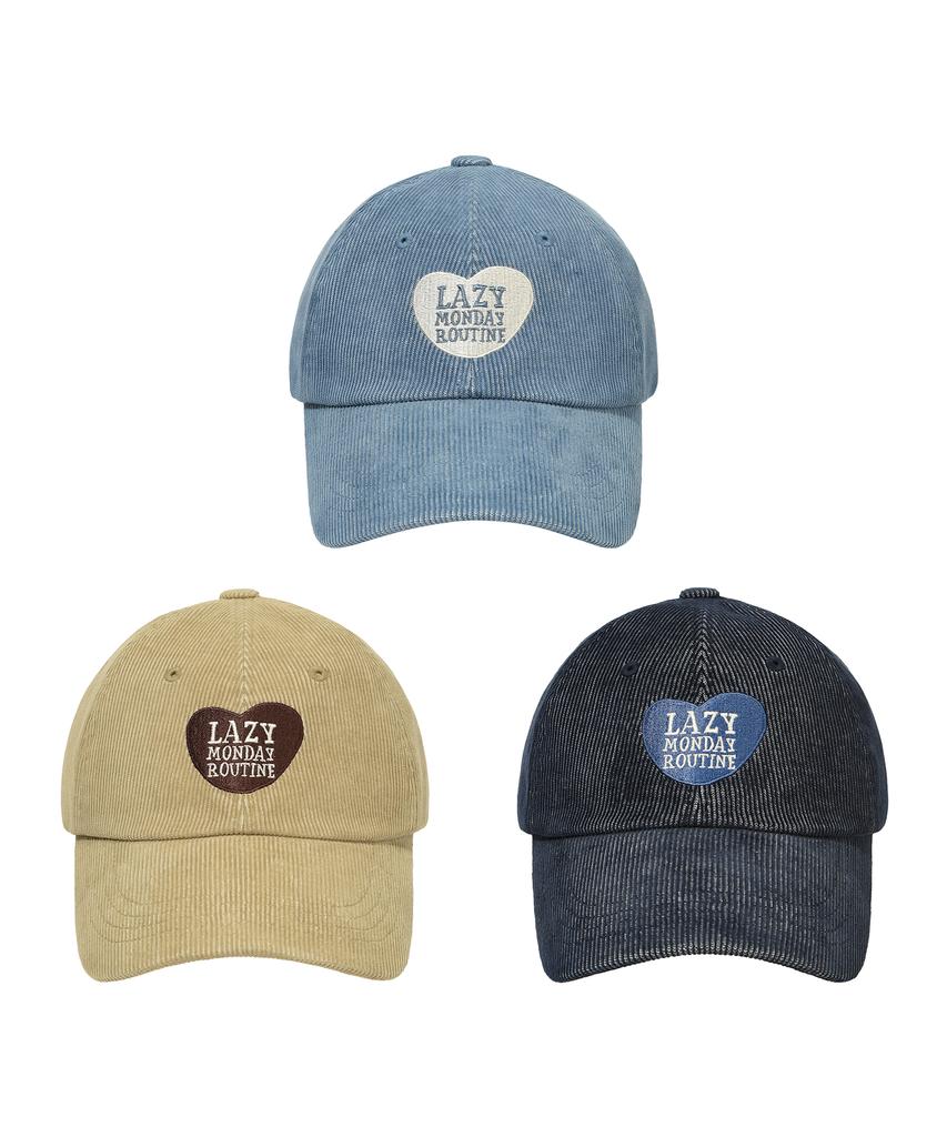 LMR Corduroy Heart Embroidered Ball Cap (3 Colors)