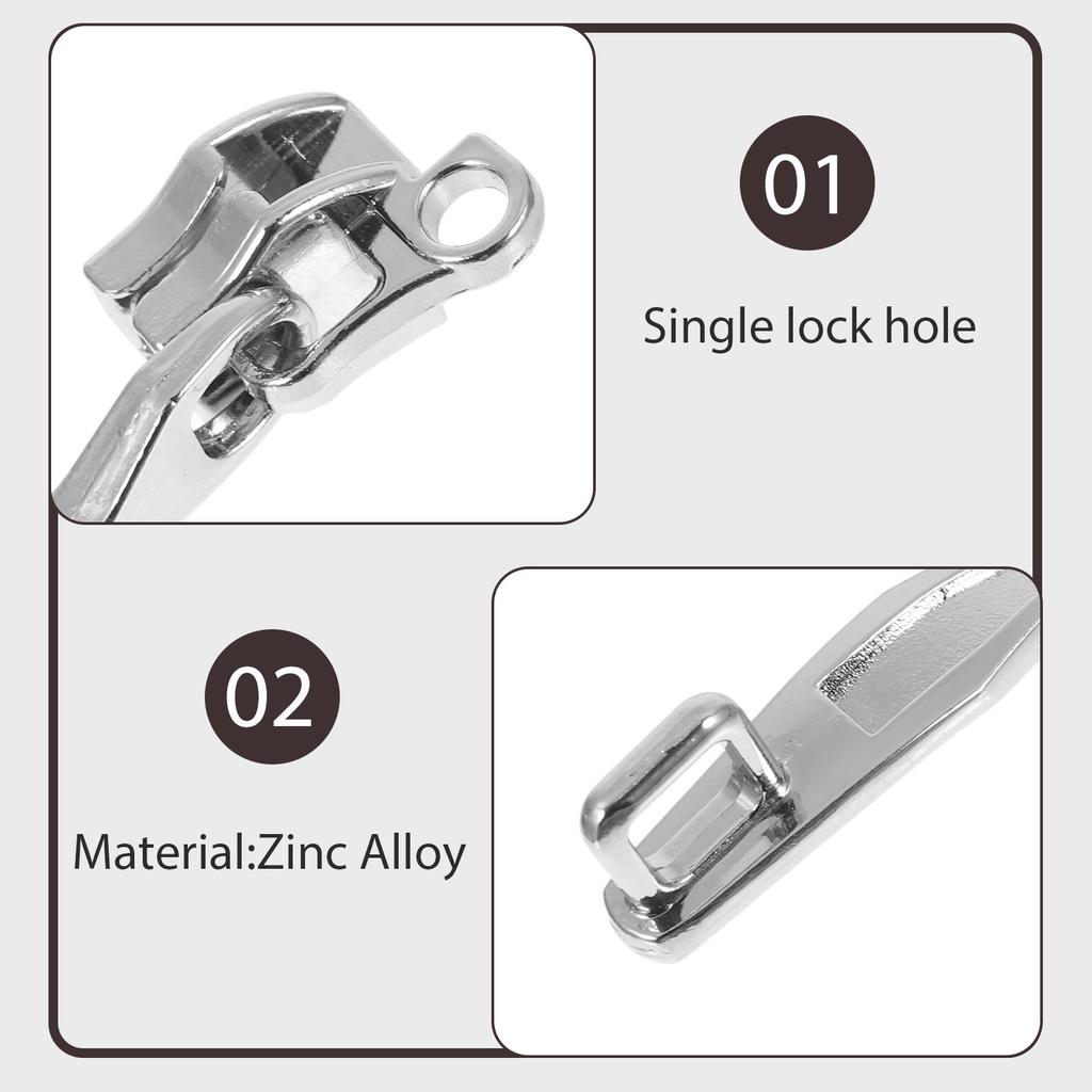 5Pairs Anti Break Zipper Pulls Double Layer Locking Heavy Duty Replacement for Luggage Backpacks Suitcases Zipper Pulls