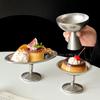 BRStainless Steel High-legged Dessert Cup Dessert Tray Silver Ice Cream Bowl Pudding Bowl Tableware Fruit Tray Kitchen ContainerEY