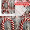 Set Of 2 Flat Printing Candy Cane Wonderland Chic Curtain Fabric Versatile Polyester Curtains Gifts Ldeal Living Room Perfect For Sitting