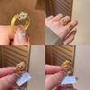 Open Ring Vintage French Leopard Design Elegant Micro Inlaid Diamond Ring for Women Luxury Fashion Jewelry