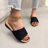 Fashion Gold Flat Sequin Cloth Slippers for Women 2025 Summer Casual Flat Sandals for Women Fashion Sandals Outdoor Flip Flops36-42