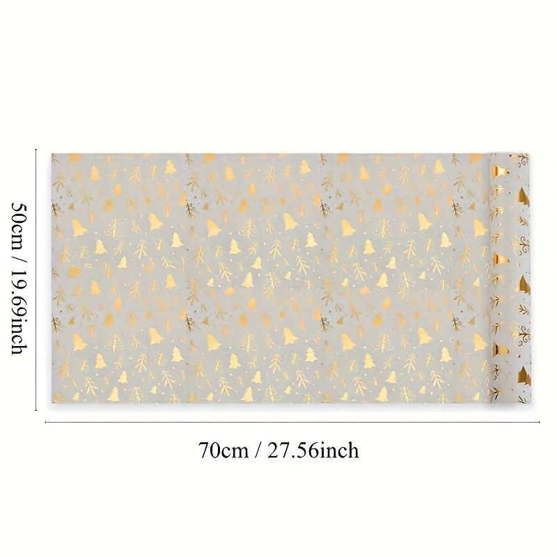 6pcs Elegant Christmas Gift Wrapping Paper with Golden Reindeer&Tree Design- Sparkling Foil Accents,Perfect for Holiday Presents