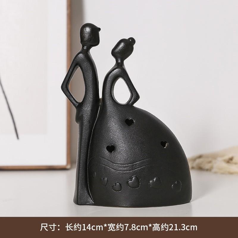 Ceramic Figure Figurines Modern Decoration Home Sculpture Nordic Decorative Abstract Couple Statue Living Room Crafts Ornaments