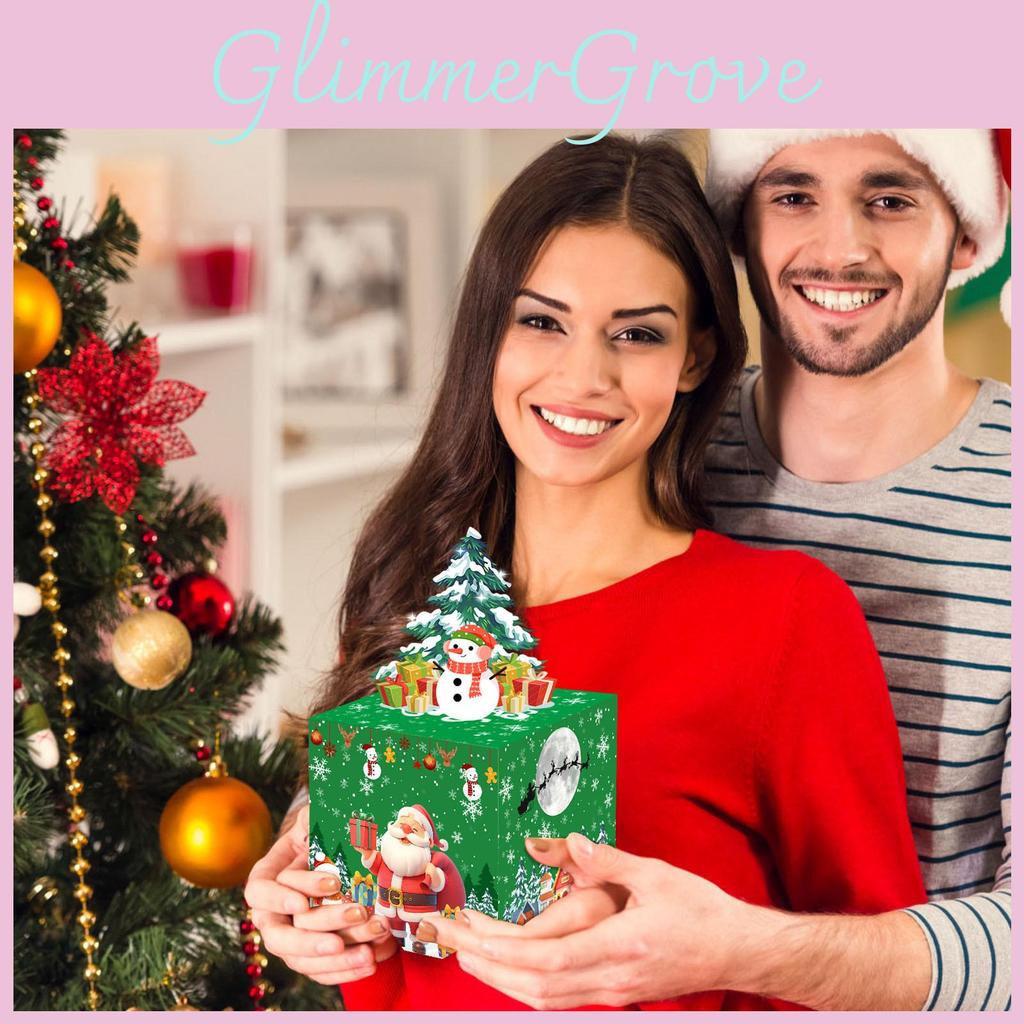 Decor Holiday Snowman Pattern Gift Box For Christmas Events And Gifting Festive