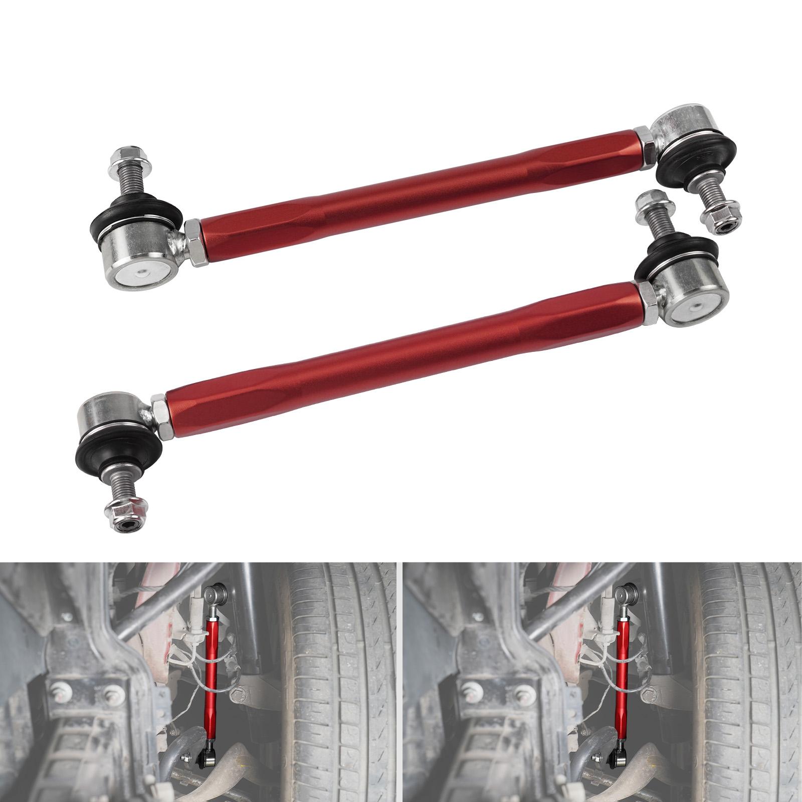 

BEVEE Adjustable Front Sway Bar End Link Kit for BMW E90 E87 E92 E93 E91 E82,Z4 E89,X1 E84, Replace 31356765933, 31356765934 красный