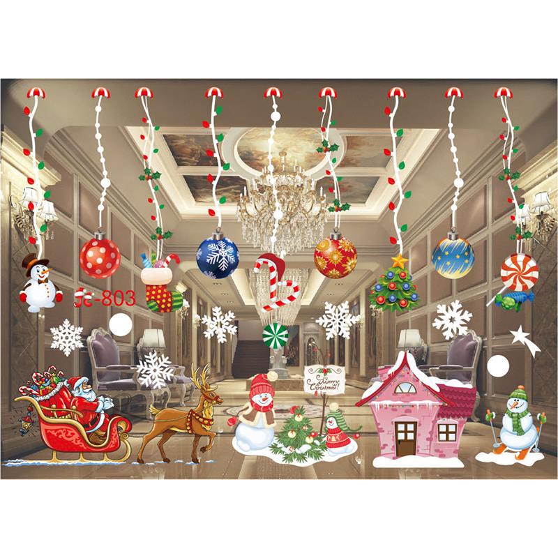 Electrostatic Christmas Window Decal Sticker No Trace Xmas Window Clings Glass Decor No Glue Residue Multi Patterns