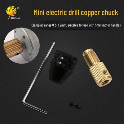 Compact Self-tightening Mini Drill Chuck for Woodworking with 5mm Tail Hole