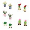 10pcs Cactus 3D Flower Refrigerator Stickers 3D Potted Plant Simulated Magnetic Stickers  Home Decor