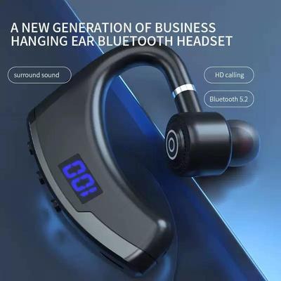 V9 LED Display Bluetooth Ear Hook Headset: Long Standby & Outdoor Use