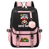 Super Printed Usb Teen Student School Bag Men'S And Women'S Casual Webbing Flip Backpack