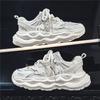Fashion New low-top shoes 2024 spring and summer mesh mesh mesh breathable platform comfortable white shoes for men