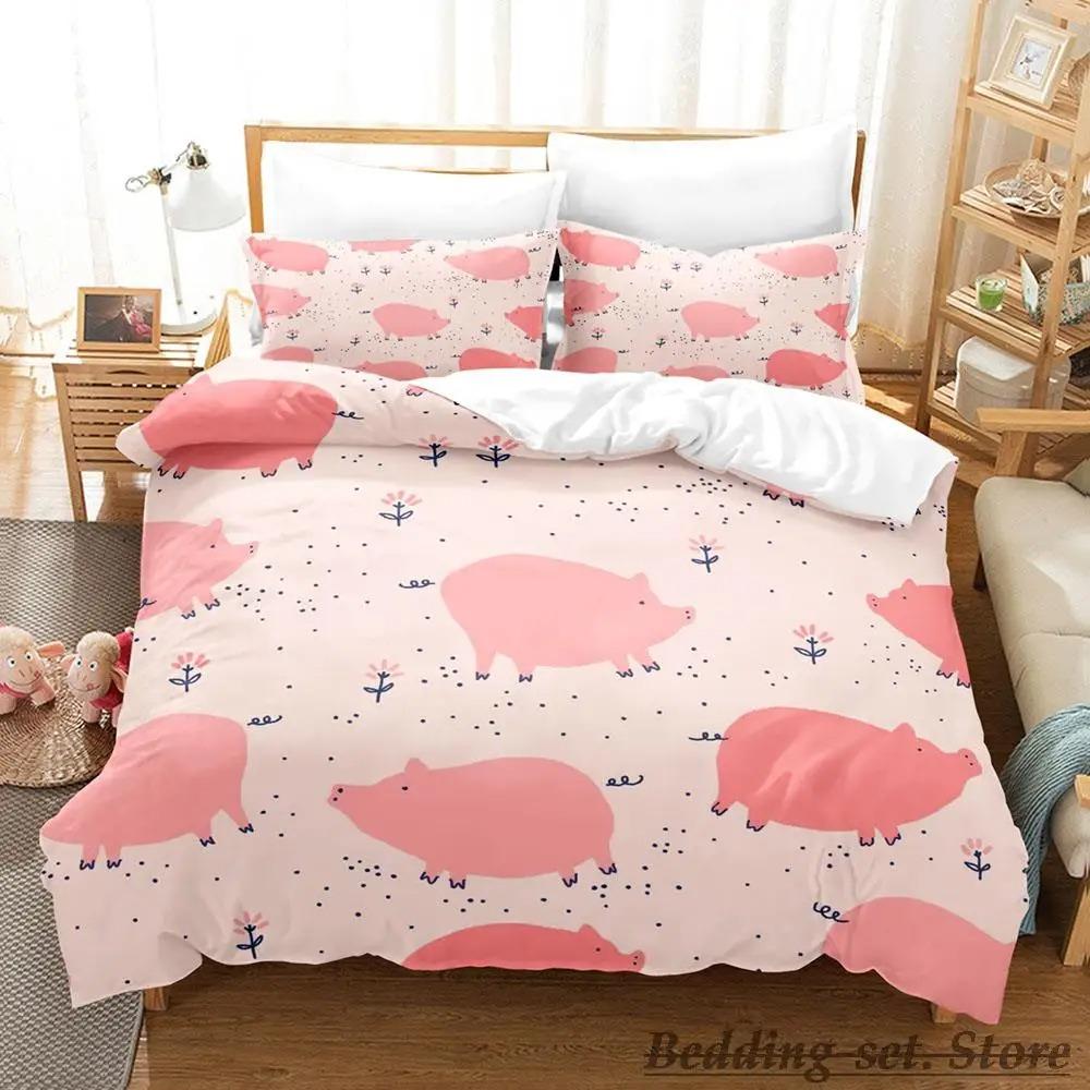 Comfortable Anime Print Bedding Set With Duvet Cover And Pillowcases Single Twin Full Queen King Sizes For All Ages