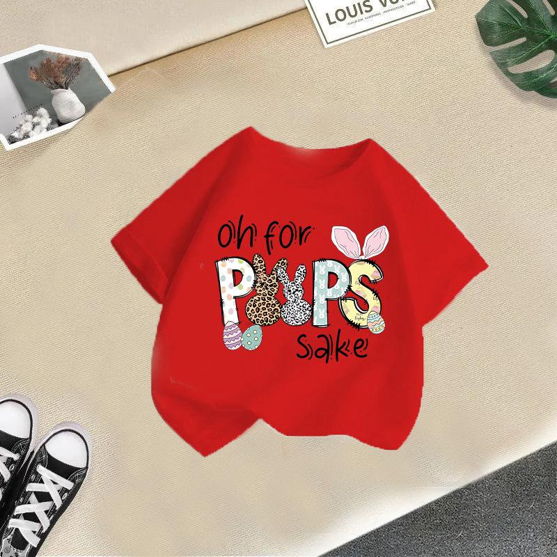 

Kid T Shirt Round-neck Short-sleeve T-shirt Kids 100% Cotton Clothes 2-13Y Letter Printed T-shirt 4T(110cm)