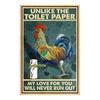 Vintage Chicken Metal Poster Tin Sign Rooster Hen Retro Plaque Plate Farmhouse Farm Wall Decor Retro Metal Poster Plaque