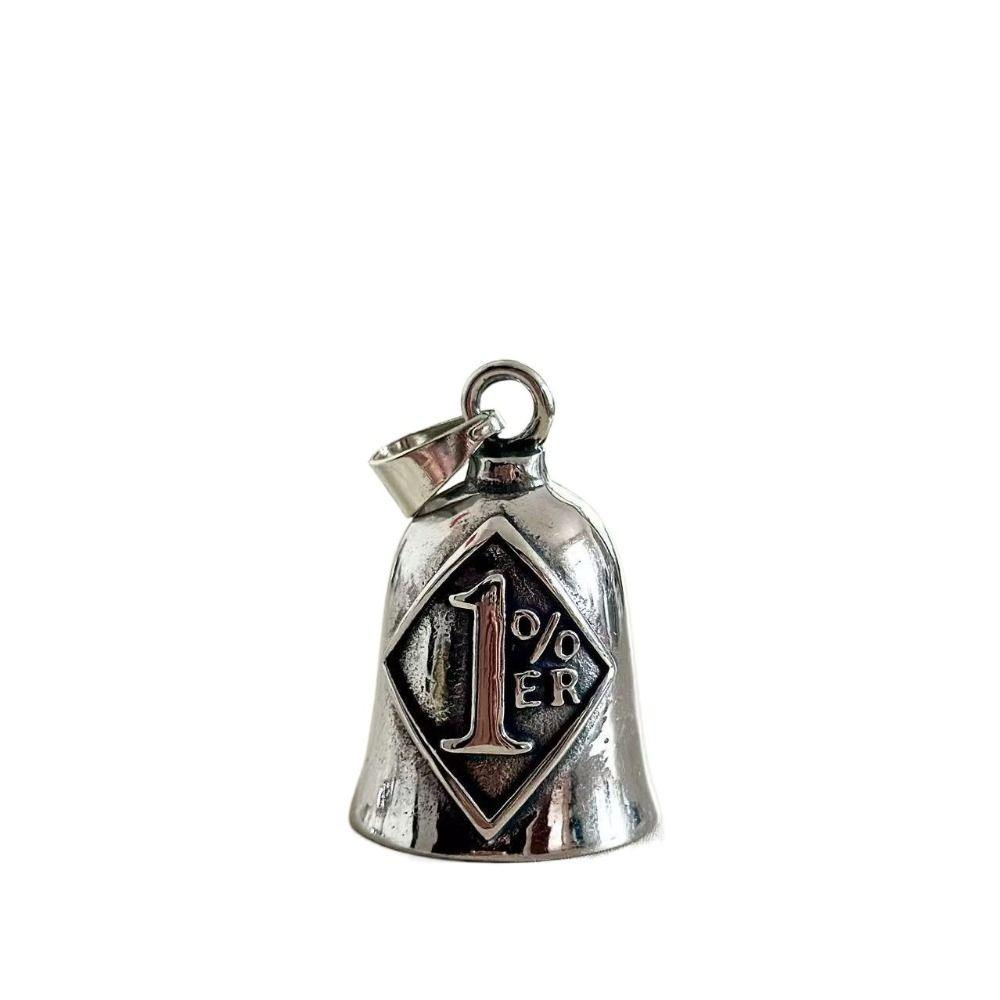 

One Percent Motorcycle Guardian Bell Small Size Biker Good Luck Charm Daily Wear 1