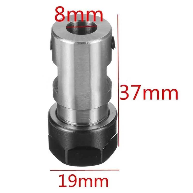 CNC Milling Toolholder ER11-A Collet Chuck Holder with 8mm Extension Rod for Motor Shaft Made of 40CR Material