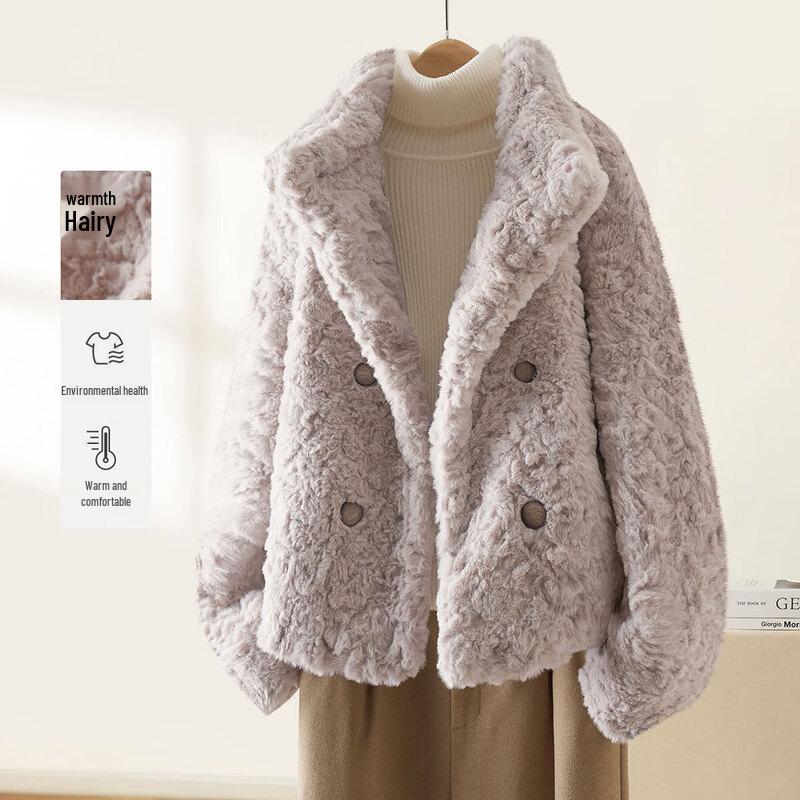 

IHIMIIHMI Women s Faux Fur Short Winter Coat S