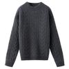 Pull en laine torsadée unisexe: Sept aiguilles épaissies, 100 % laine pure, col semi-haut, style automne/hiver pour bébés garçons et filles.