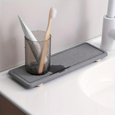 2ks/sada Diatomitová zemina Vodoabsorpční podložka Domácí Koupelnový Dřez Úložný stojan Odkapávací podložka na poháry Rychleschnoucí podložka