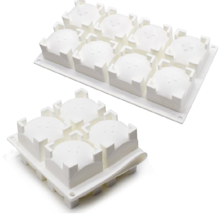 Domed Square Shape Baking Mousse Molds Kitchen Baking Accessories for Baking