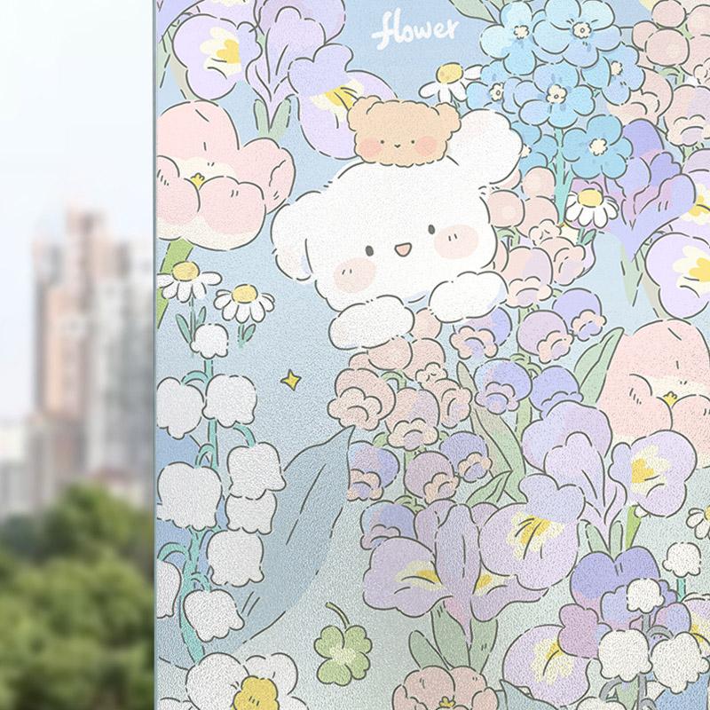 Window Privacy Film Frosted Glass Sticker Decorative Window Wallpaper Film Anti Look Stickers for Bathroom Cupboard Closet