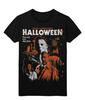 Michael Myers Retro Poster Scene Halloween Graphic T-Shirt Spooky Horror Fan Tee