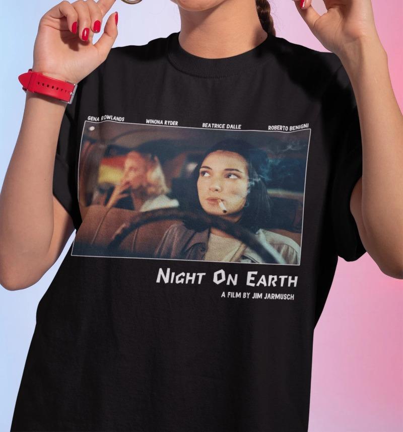 Night On Earth Movie TShirt Summer Unisexs and Womens Loose and Breathable Tshirt Top S